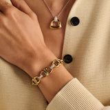 Connected Triangle Vintage Schakel Armband