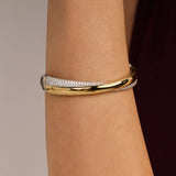 Bold Zirkonia Crossover Bangle