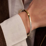 Contrast Zirkonia Bangle