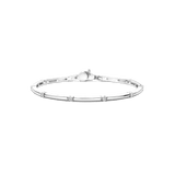 Classic Rechthoekige Zirkonia Bangle Zilver