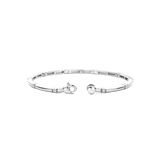 Classic Rechthoekige Zirkonia Bangle Zilver