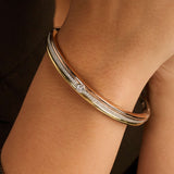 Contrast Tricolor Zirkonia Bangle