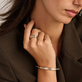 Contrast Tricolor Zirkonia Bangle
