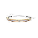 Contrast Tricolor Zirkonia Bangle