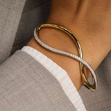Organic Open Zirkonia Bangle