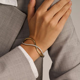 Organic Open Zirkonia Bangle