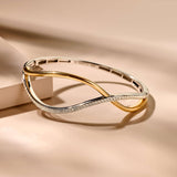 Organic Open Zirkonia Bangle