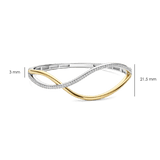 Organic Open Zirkonia Bangle