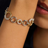 Open Modern Pavé Cirkel Armband