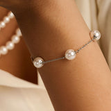 Parel Charm Armband Zilver