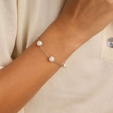 Parel Charm Armband Zilver