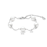 Parel Charm Armband Zilver