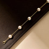 Parel Charm Armband Goudkleurig