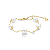 Parel Charm Armband Goudkleurig