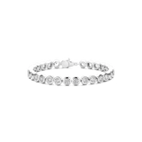 Ronde Zirkonia Armband Zilver