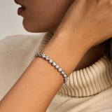 Ronde Zirkonia Armband Zilver