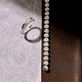 Ronde Zirkonia Armband Zilver