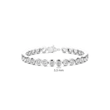 Ronde Zirkonia Armband Zilver