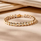 Ronde Zirkonia Armband Goudkleurig