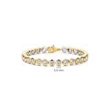 Ronde Zirkonia Armband Goudkleurig