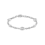 Ovale Zirkonia Armband Zilver