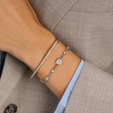 Ovale Zirkonia Armband Zilver