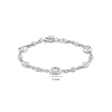 Ovale Zirkonia Armband Zilver