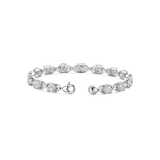 Zirkonia Schakel Armband Zilver