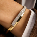 Contrast Twisted Zirkonia Bangle