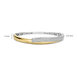 Contrast Twisted Zirkonia Bangle