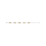 Open Schakel Armband met Ronde Zirkonia