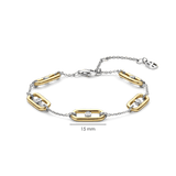 Open Schakel Armband met Ronde Zirkonia