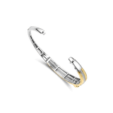 Blauwe Cushion Structure Bangle