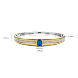 Blauwe Cushion Structure Bangle