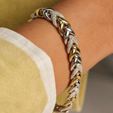 Vintage Zirkonia Schakel Armband