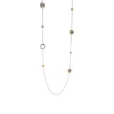 Lichtgrijze Cushion Charm Ketting