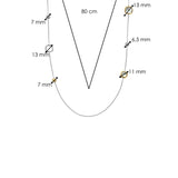 Lichtgrijze Cushion Charm Ketting
