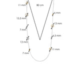 Parel Cushion Charm Ketting