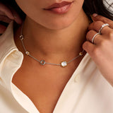 Parel Cushion Charm Ketting