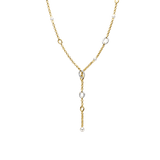 Y-vorm Connected Zirkonia Parel Ketting