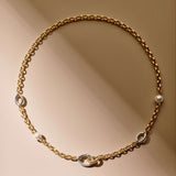 Connected Zirkonia Parel Ketting