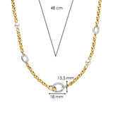 Connected Zirkonia Parel Ketting