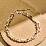 Classic Dubbele Parel Ketting