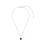 Blauwe Zirkonia Cushion Ketting