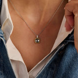 Grijze Zirkonia Cushion Ketting