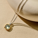 Grijze Zirkonia Cushion Ketting