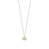 Grijze Zirkonia Cushion Ketting
