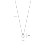 Zirkonia Parel Ketting
