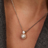 Zirkonia Parel Ketting