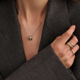 Tricolor Triple Circle Zirkonia Ketting